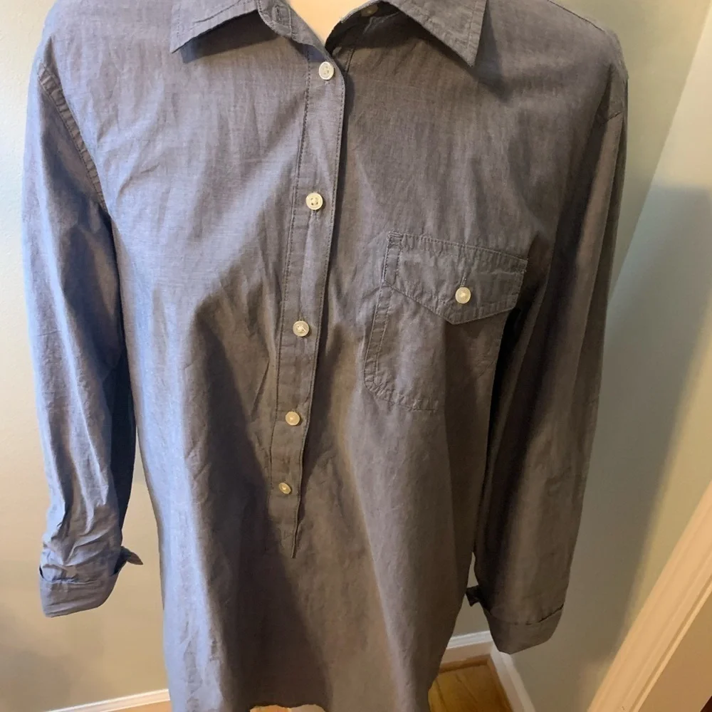 J.Crew cotton long shirt, size M